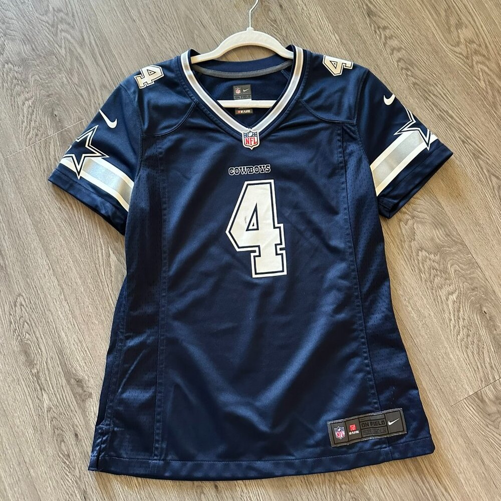 Women's Dallas Cowboys Dak Prescott Nike Navy Game Team Jersey - Medium